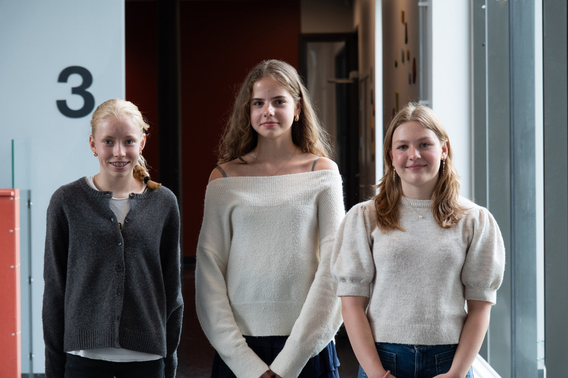 Tre elevar frå Landøya ungdomsskole